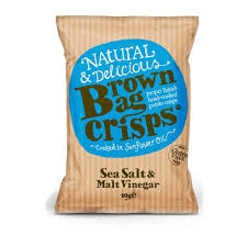 Sea Salt & Malt Vinegar Crisps 20x40g Gluten Free + VAT